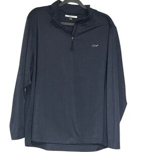 Greg Norman size XL heathered blue Long Sleeve Quarter-Zip Pullover EUC